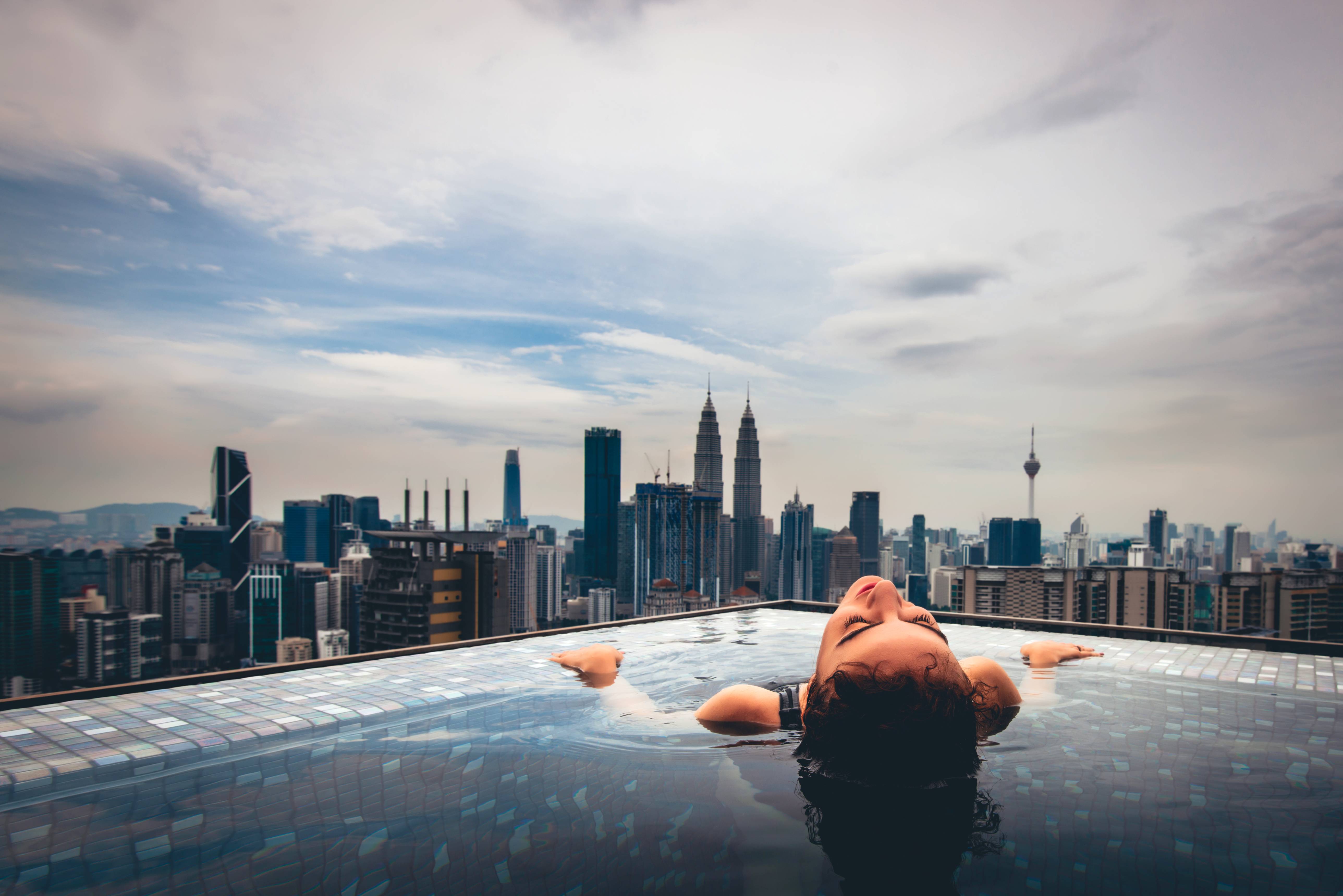 Rooftop pool amenity